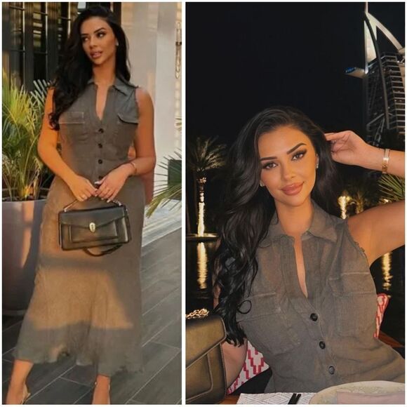 ZARA 100% LINEN SHIRT DRESS NEW - Picture 1 of 12